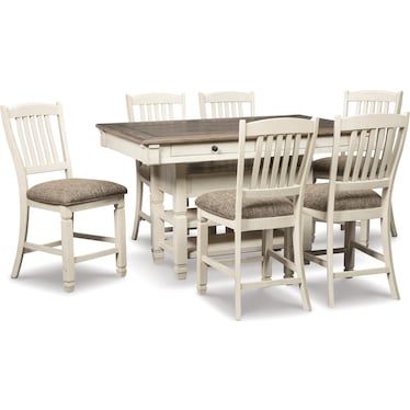 Bolanburg Counter Height Dining Table and 6 Barstools Set