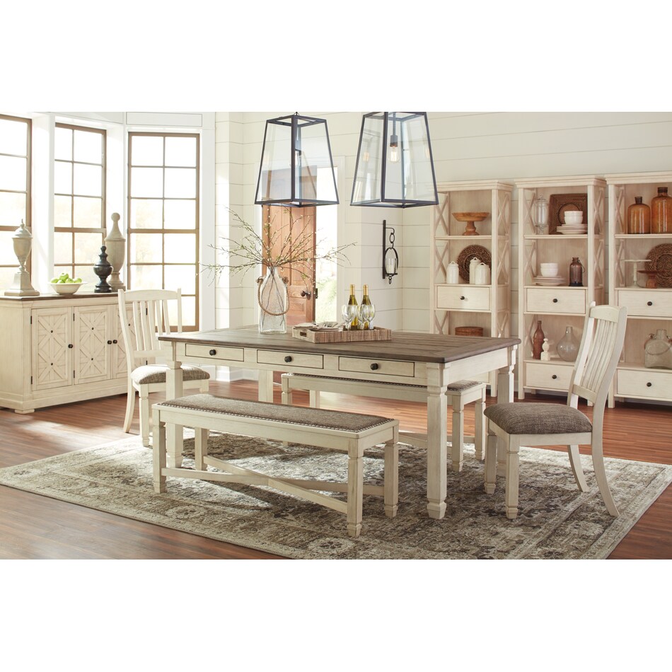 bolanburg dining two tone dining table d   