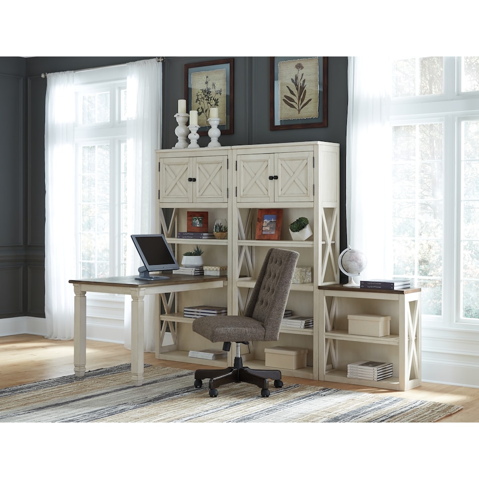 bolanburg home office two tone of bookcase h   