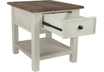 bolanburg distressed white oc end chairside table t   