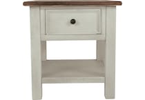 bolanburg distressed white oc end chairside table t   