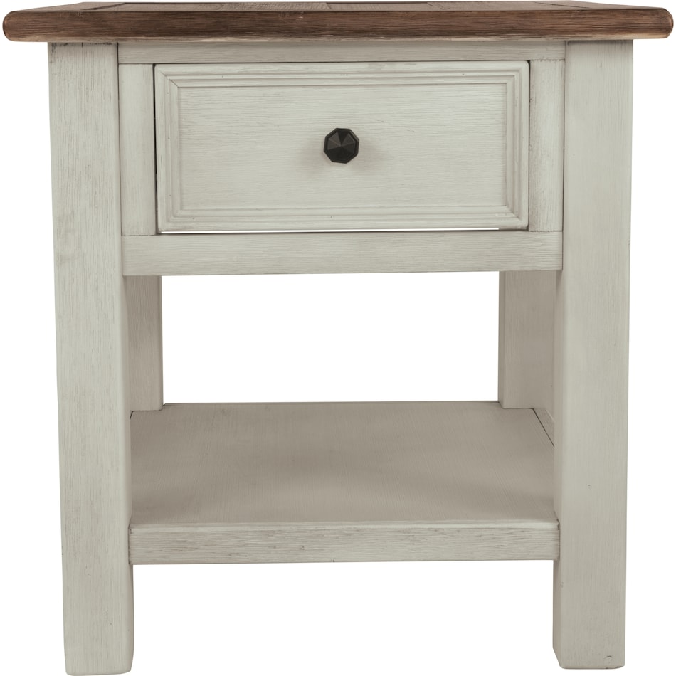 bolanburg distressed white oc end chairside table t   