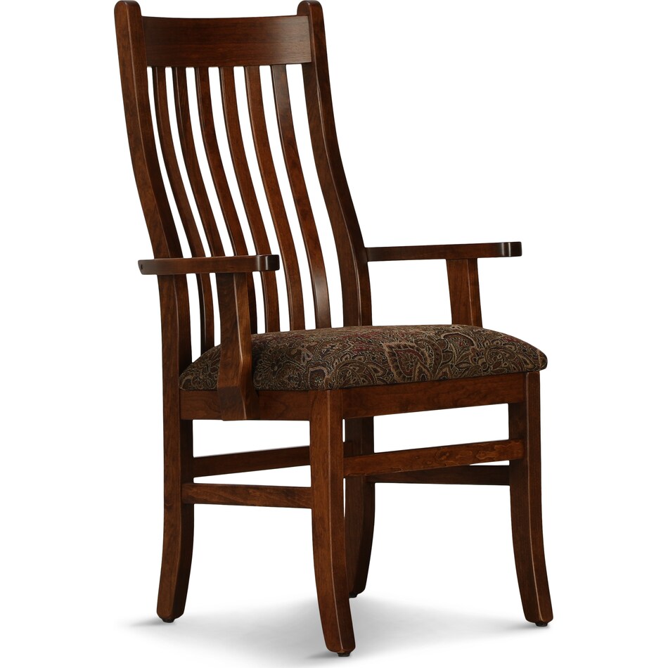 bourbon trail brown arm chair   