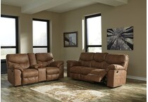 boxberg brown reclining sofa   