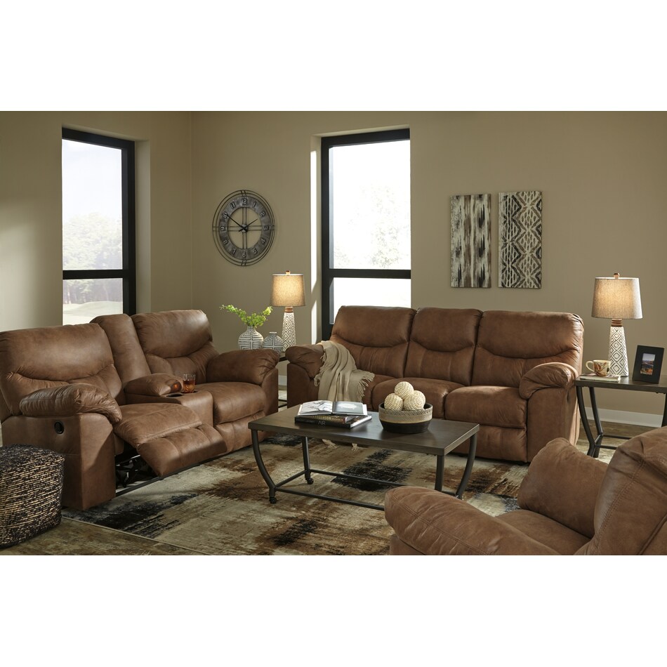 boxberg brown reclining sofa   