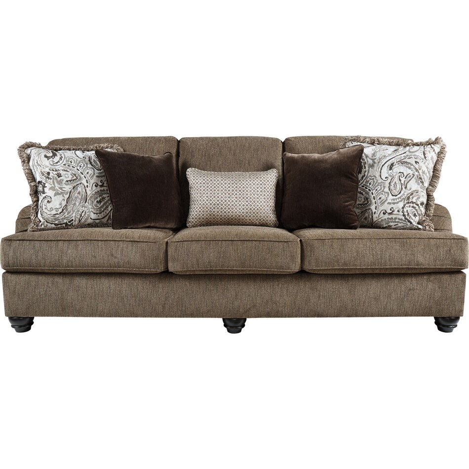 braemer brown sofa   
