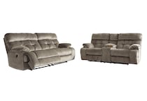 brassville gray power reclining sofa   