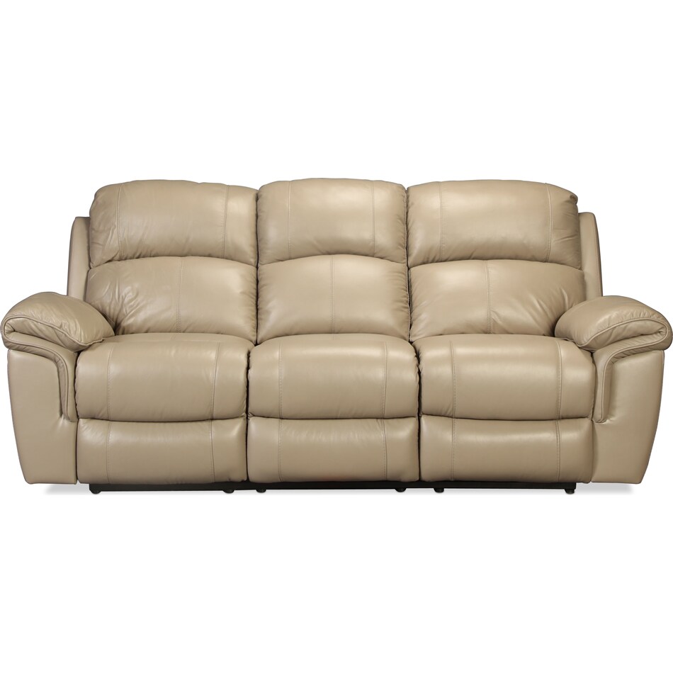 braxton neutral power reclining sofa   