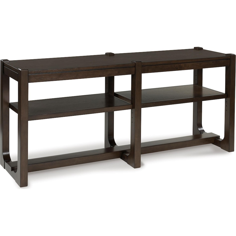 breckington occasional dark brown oc sofa table t   