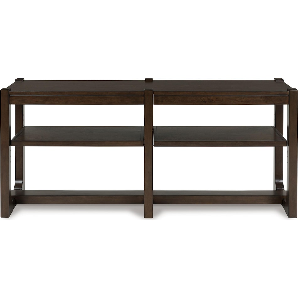 breckington occasional dark brown oc sofa table t   