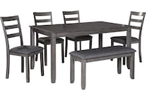 bridson gray dining set d   