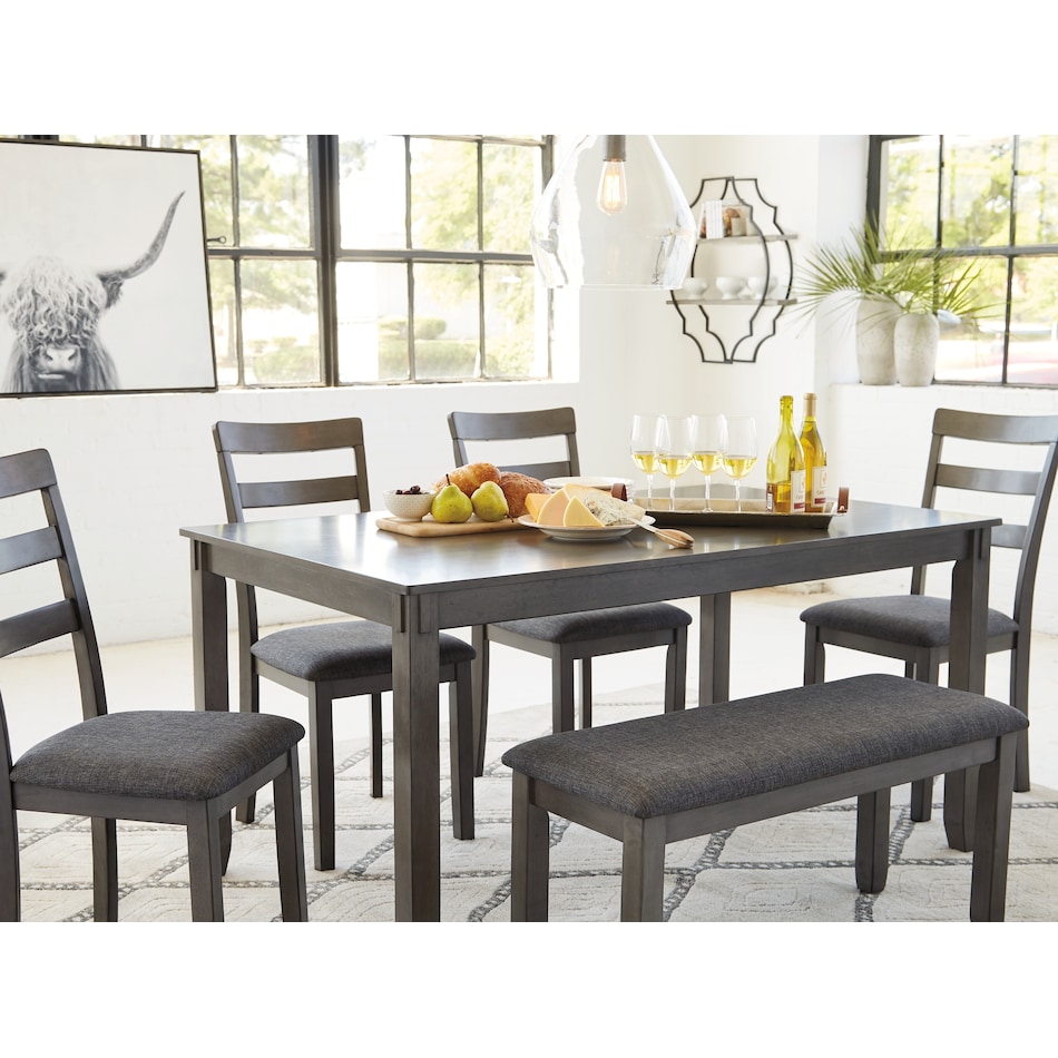 bridson gray dining set d   