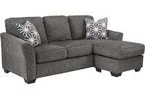 brise gray st stationary fabric sofa   