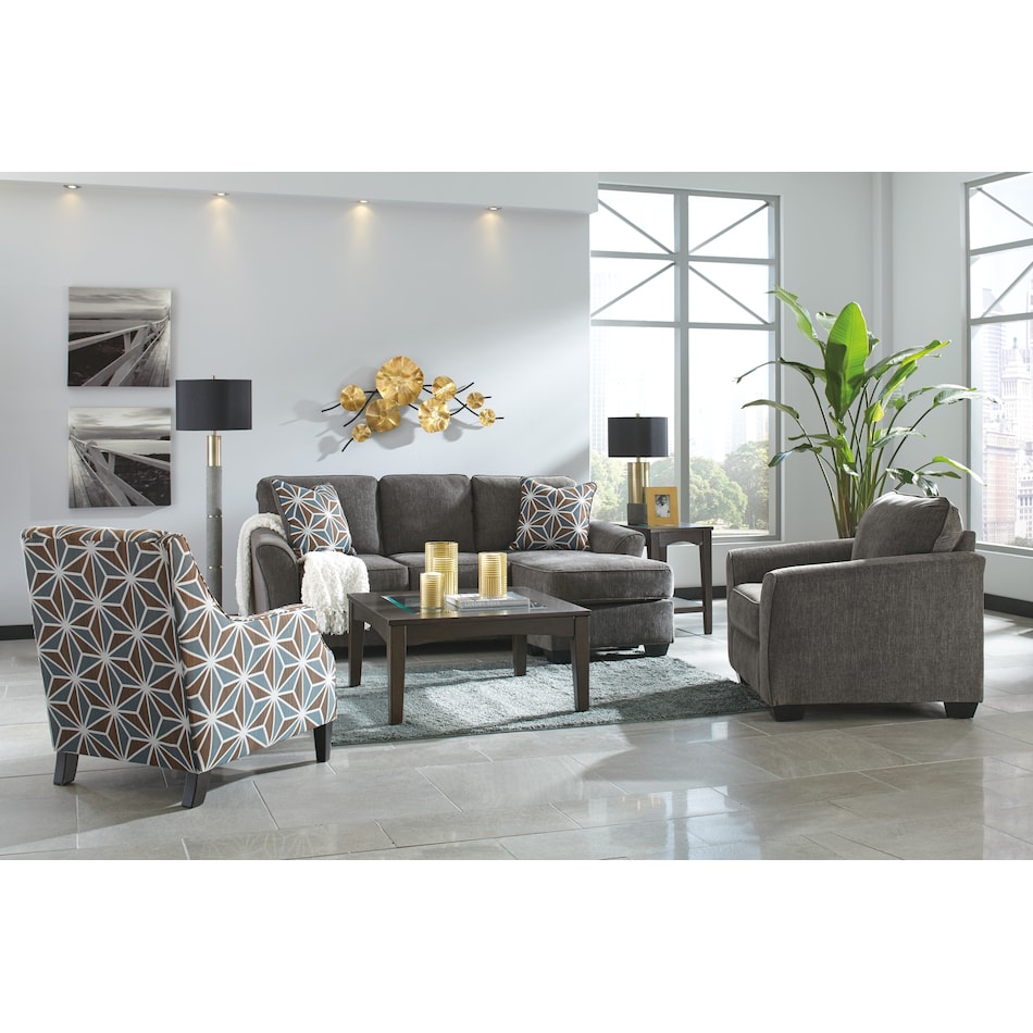 brise gray st stationary fabric sofa   