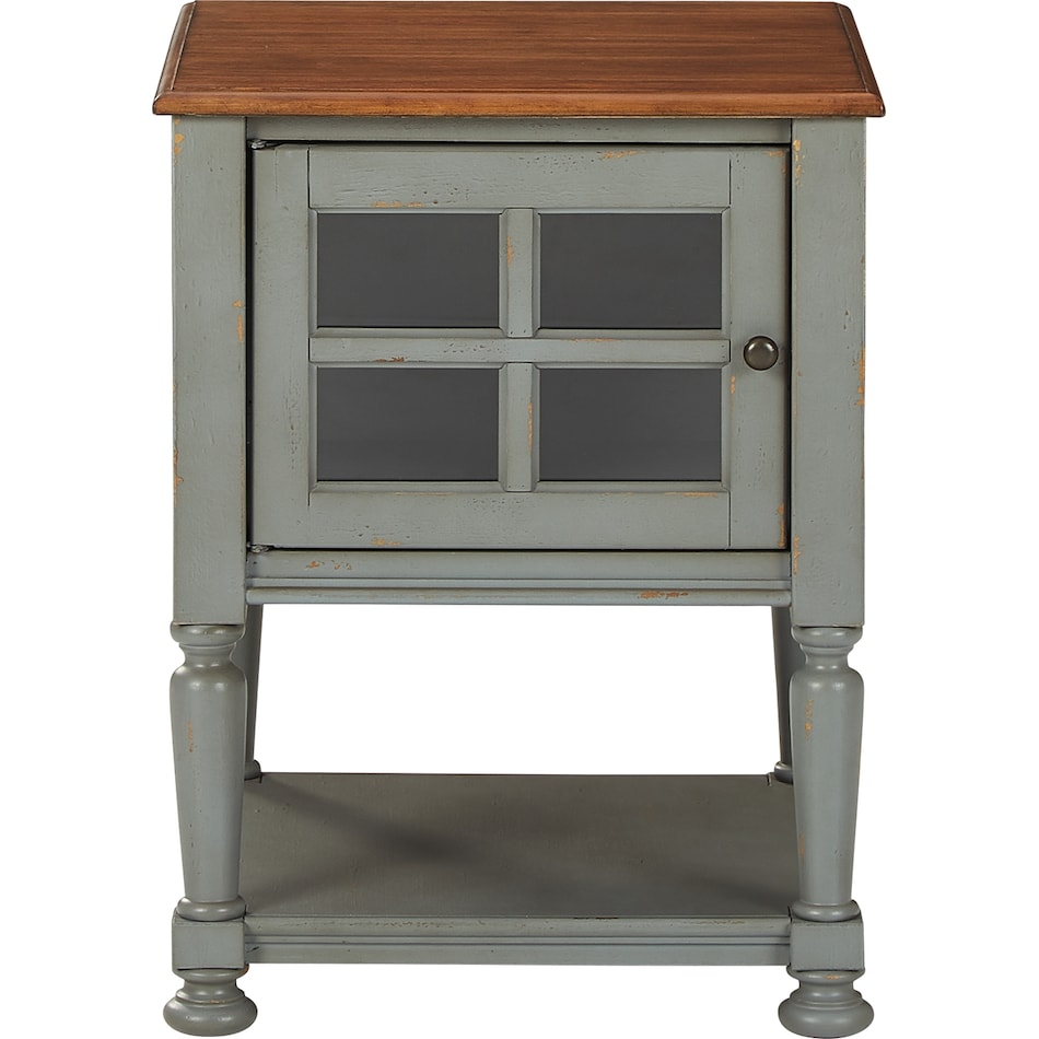 brown   gray accent cabinet a  