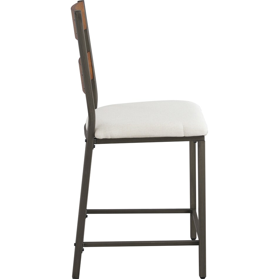 brown   gray counter stool d   