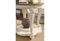 brown   white end table t   