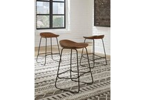brown black counter height stool d   