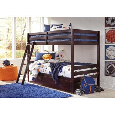 Halanton Twin over Twin Bunk Bed with Storage
