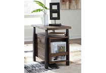 brown chairside table t   