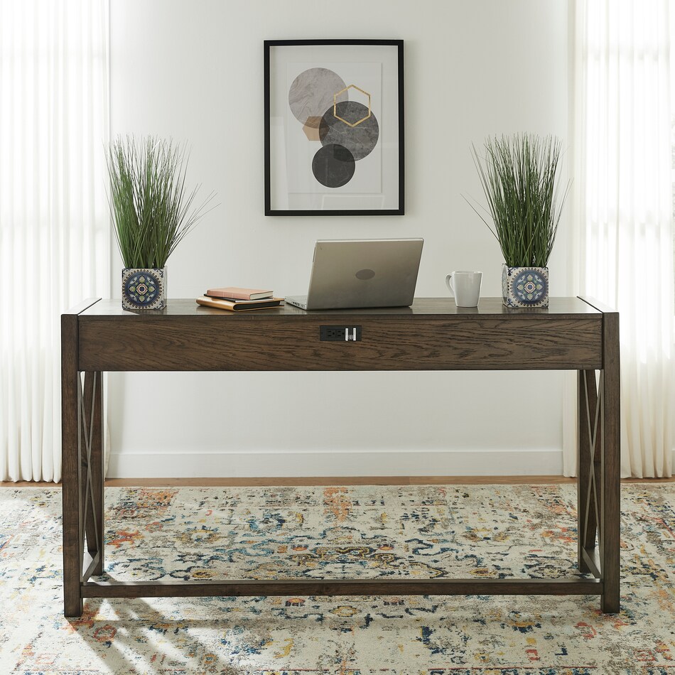 brown console table   