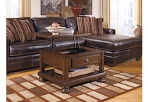 brown lift top coffee table t   