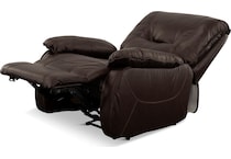 brown mt leather recliner p   