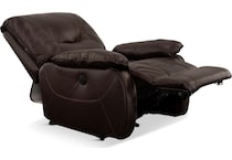 brown mt leather recliner p   