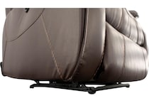 brown mt leather recliner p   