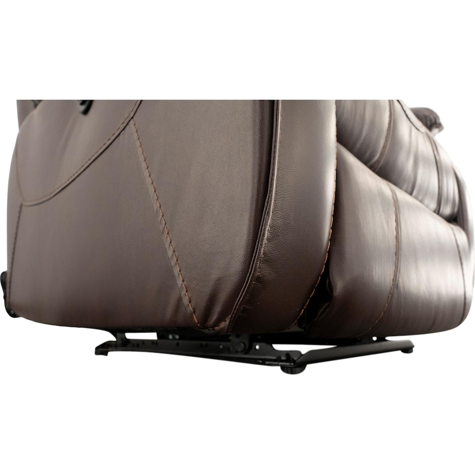 brown mt leather recliner p   