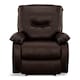 brown mt leather recliner p   