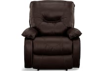 brown mt leather recliner p   