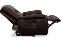 brown mt leather recliner p   