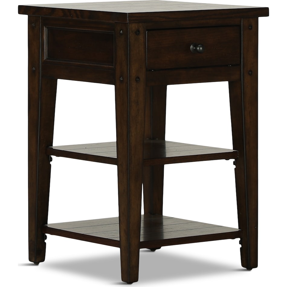 brown oc end chairside table   