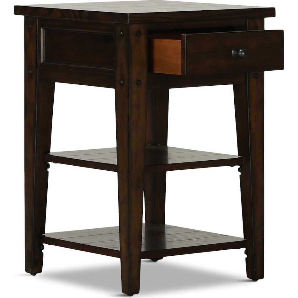 brown oc end chairside table   