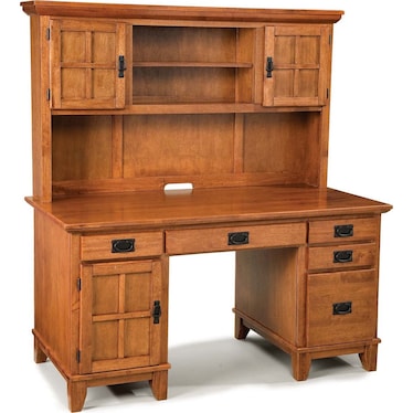 Lloyd Pedestal Desk with Hutch