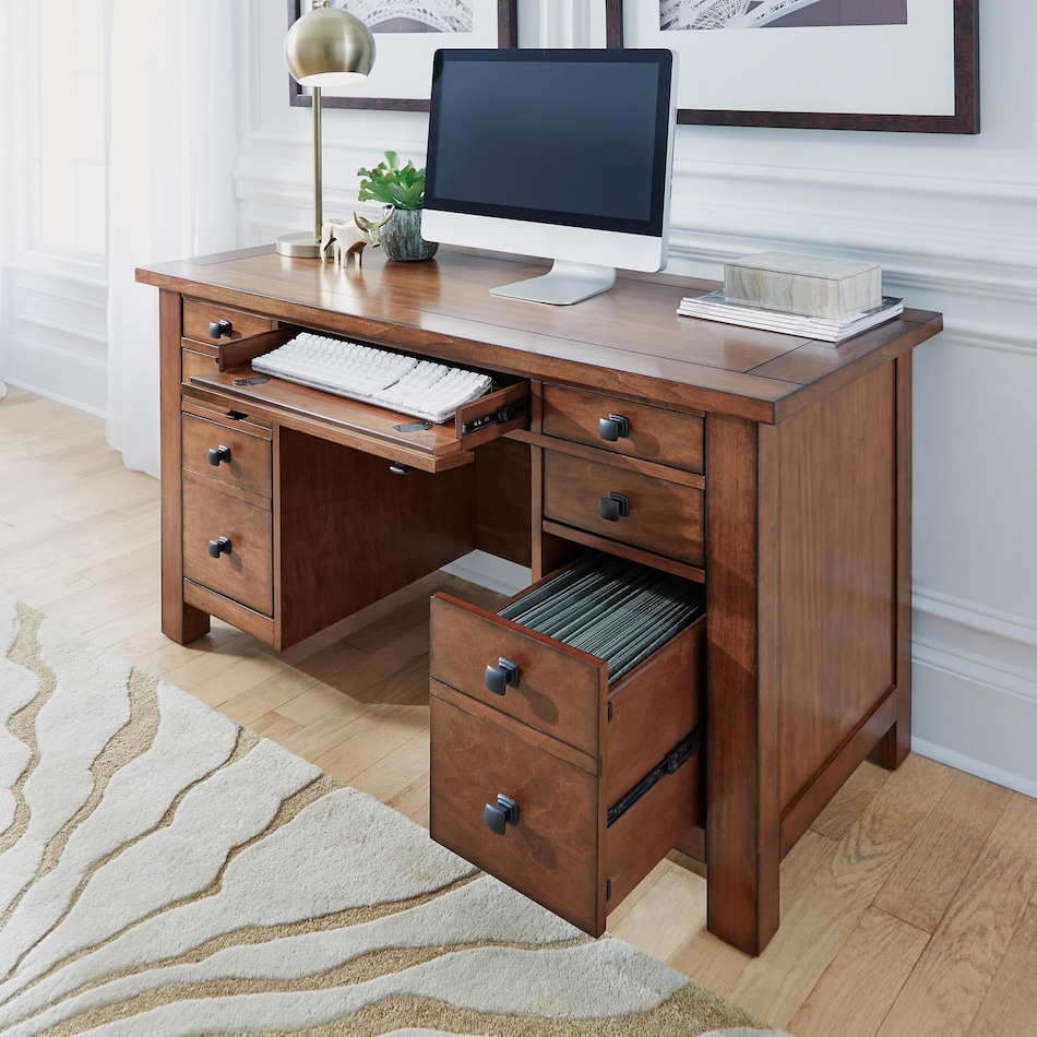 brown of desk    