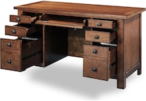 brown of desk    