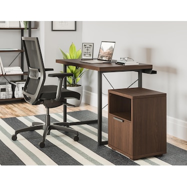 Merge Desk with File Cabinet