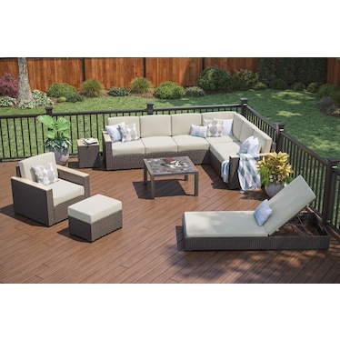 Palm Springs Outdoor 6 Seat Sectional