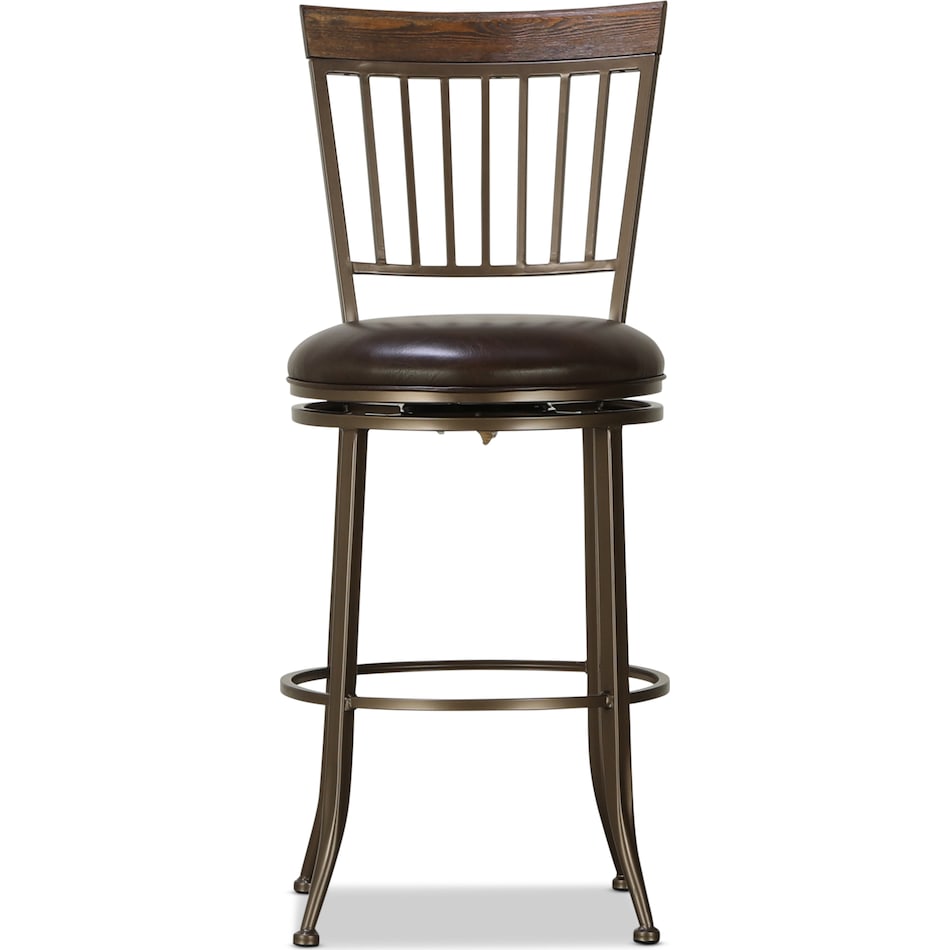 brown swivel bar stool   