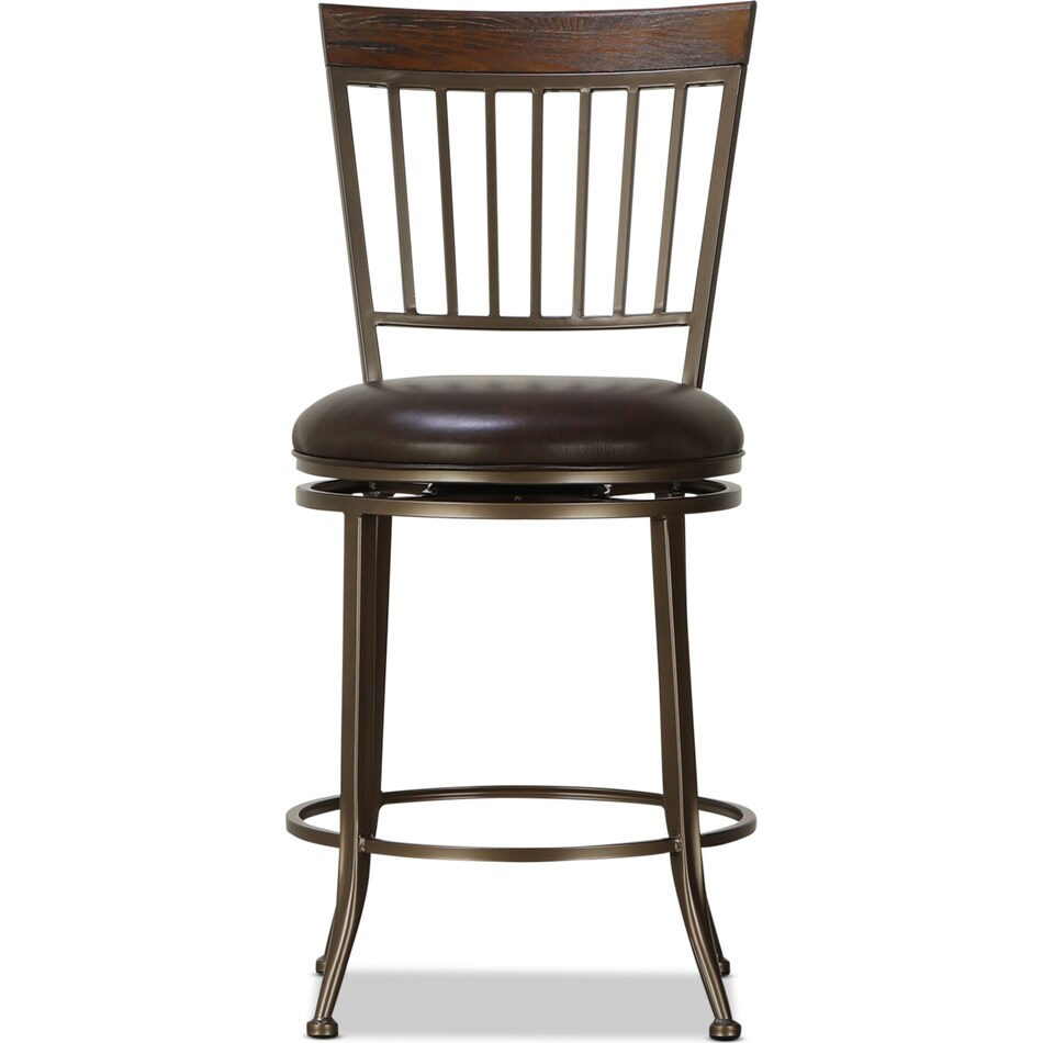 brown swivel counter stool   