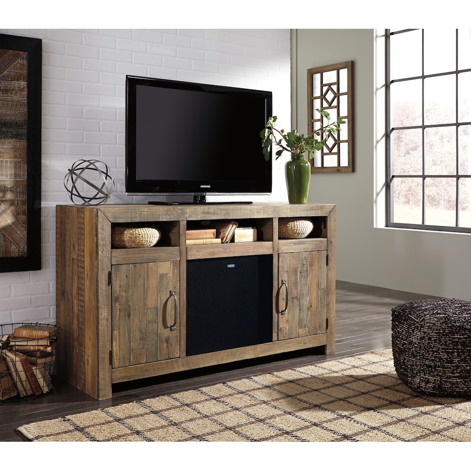 brown tv stand w   