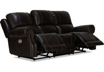 buncrana dark brown power reclining sofa u  