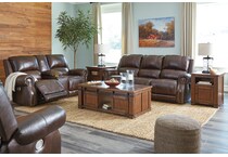 buncrana dark brown power reclining sofa u  