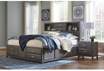 caitbrook bedroom gray queen storage bed apk b qsb  