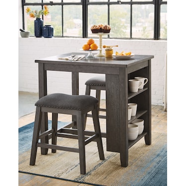 Caitbrook Counter Height Dining Table and Bar Stools (Set of 3)