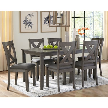 Caitbrook Dining Table and Chairs (Set of 7)