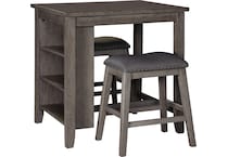 caitbrook gray dr dining table reg hgt d   