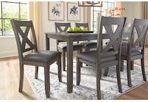 caitbrook gray dr dining table reg hgt d   